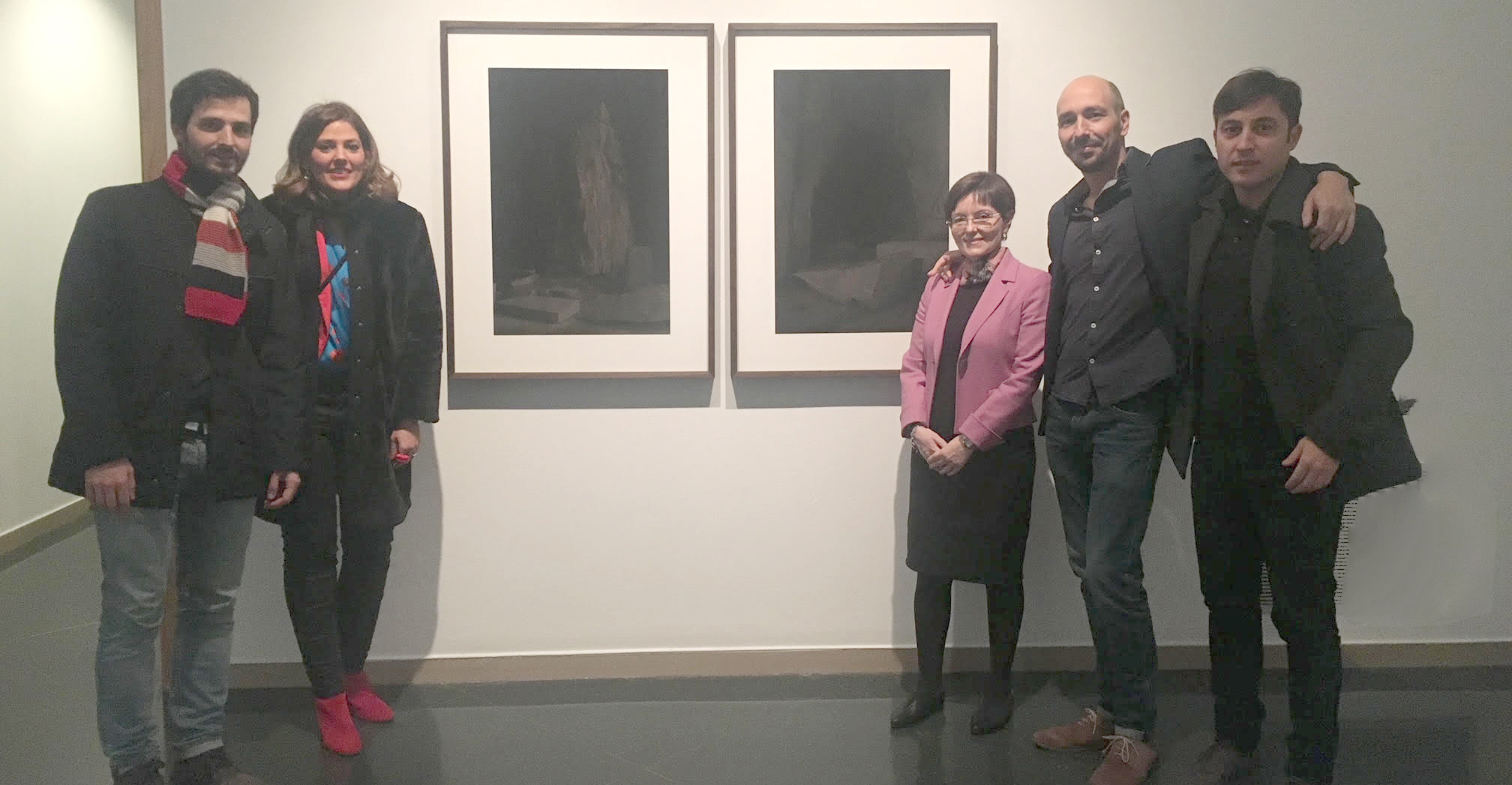 José Guerrero, ganador de la IX edición, junto a los organizadores del premio (UCO) y el comisario